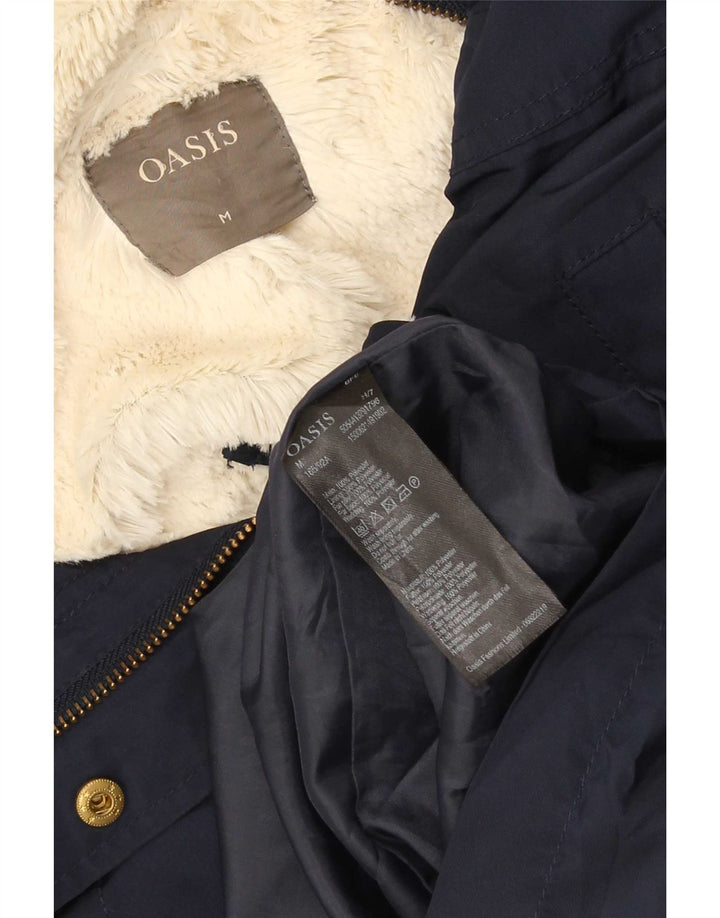 Oasis Damen-Sherpa-Parka mit Kapuze, UK 14, Mittelmarineblau, Polyester