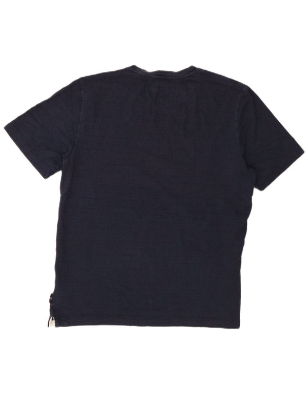 Ted Baker Herren T-Shirt Top Größe 4 Large Marineblau Baumwolle