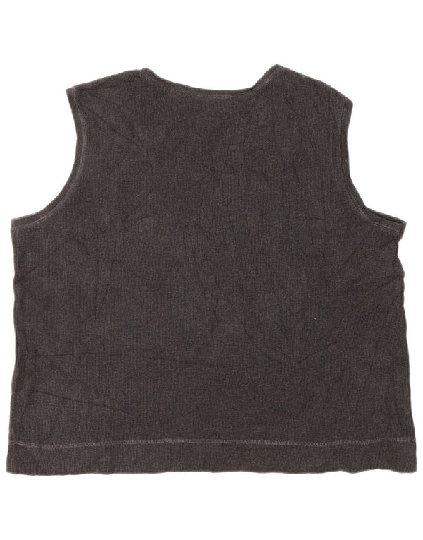 EDDIE BAUER Damen Crop Oversize Weste Tank Top UK 18 XL Grau Baumwolle