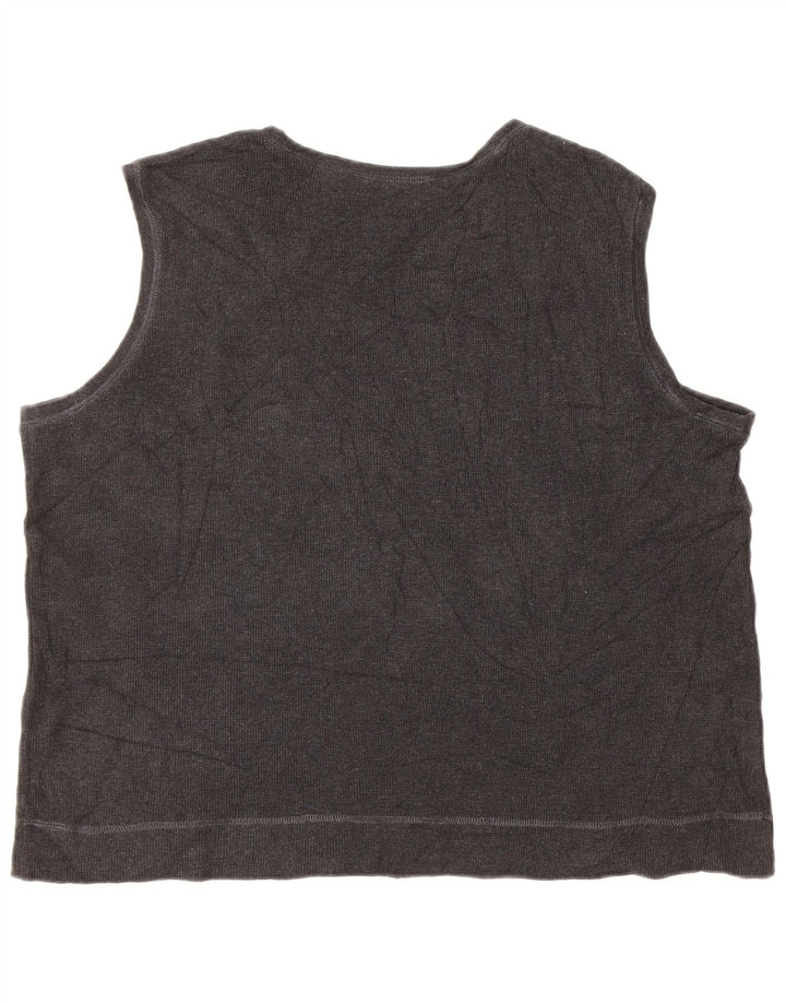 EDDIE BAUER Damen Crop Oversize Weste Tank Top UK 18 XL Grau Baumwolle