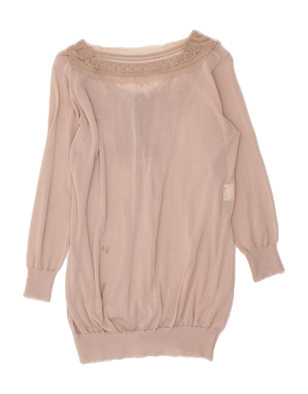 VINTAGE Womens Blouse Top UK 14 Medium Pink Cotton Vintage Vintage and Second-Hand Vintage from Messina Hembry 