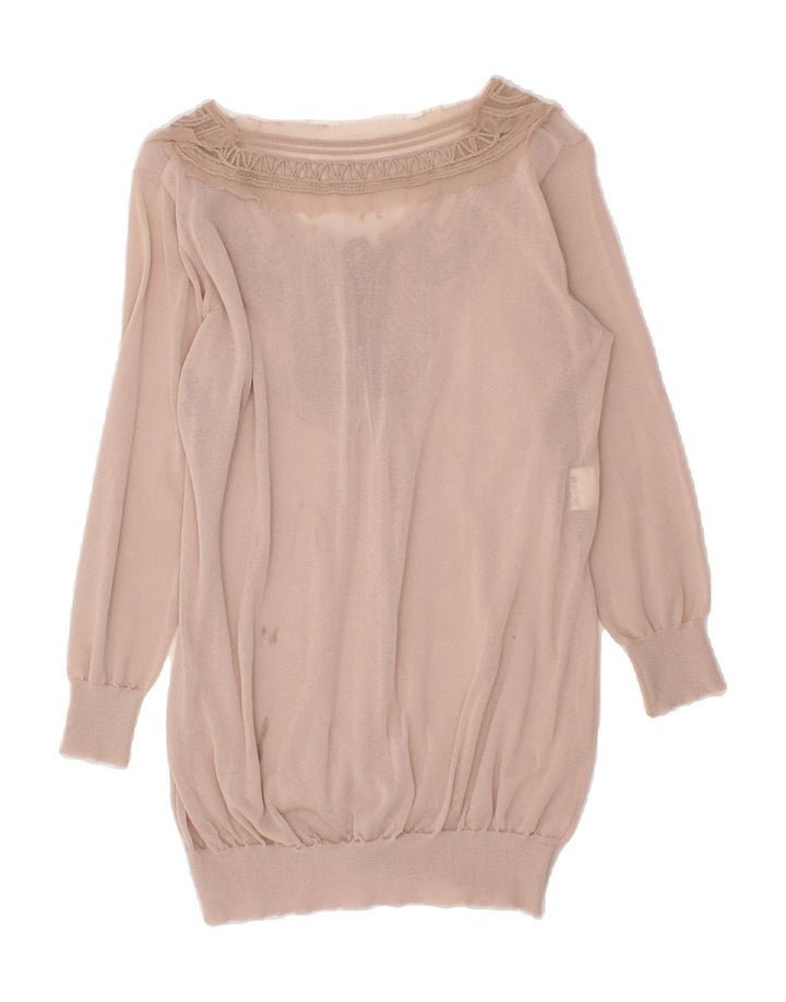 VINTAGE Womens Blouse Top UK 14 Medium Pink Cotton Vintage Vintage and Second-Hand Vintage from Messina Hembry 