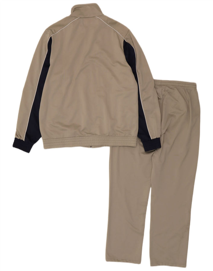 Kappa Herren-Trainingsanzug, mittelbeigefarbenes Farbblock-Polyester