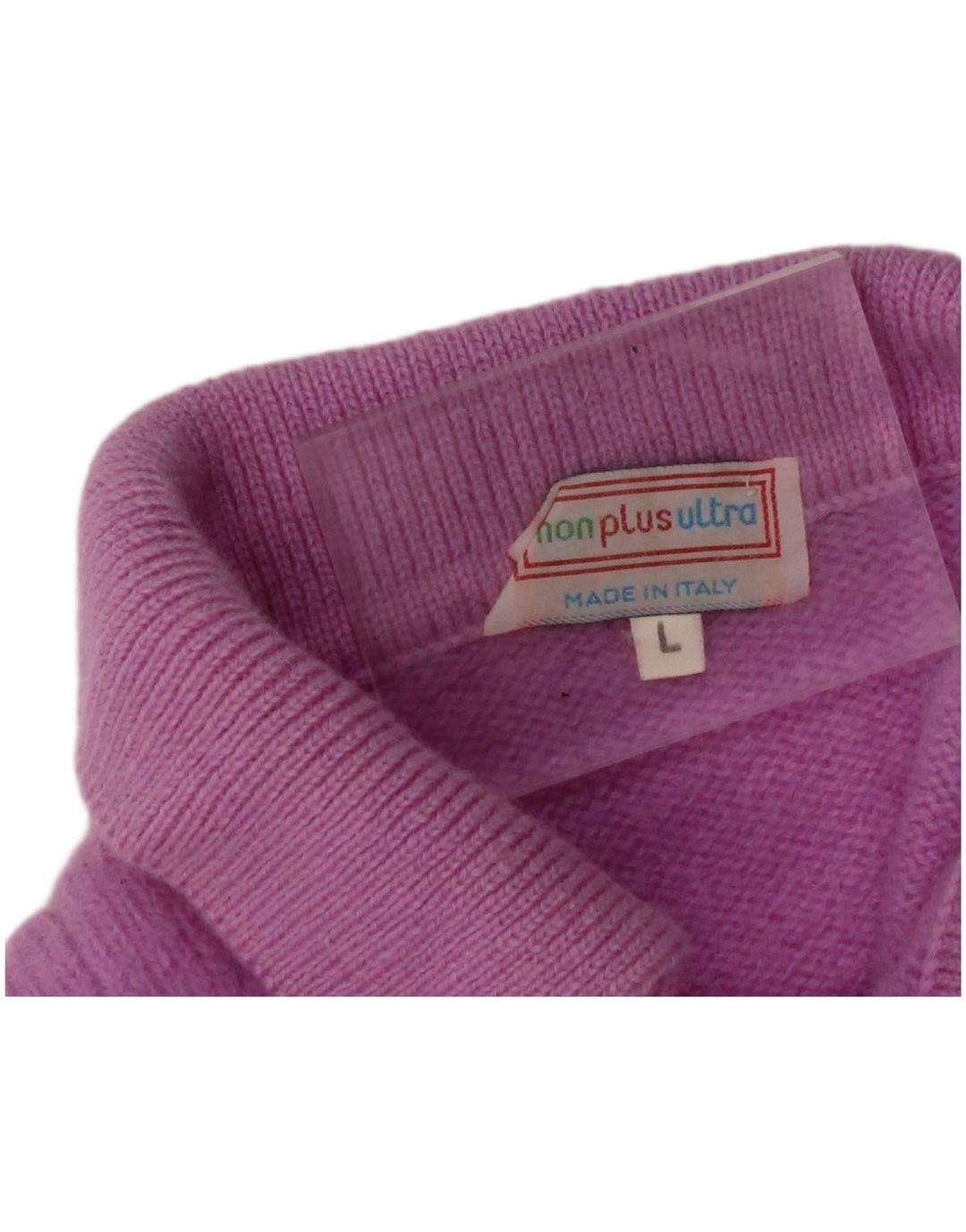 VINTAGE Mens Polo Neck Jumper Sweater Large Purple