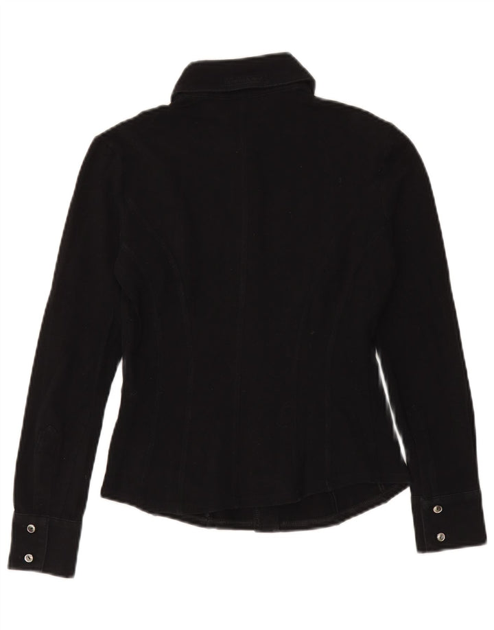 Penny Black Damenhemd UK 10 Small Schwarze Baumwolle