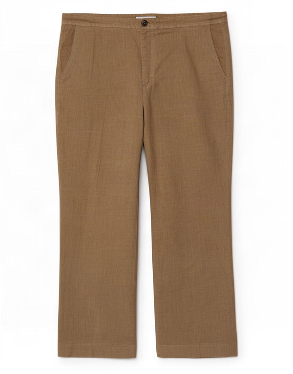Massimo Dutti Damen gerade geschnittene Hose EU 44 XL W34 L26 Beige Leinen