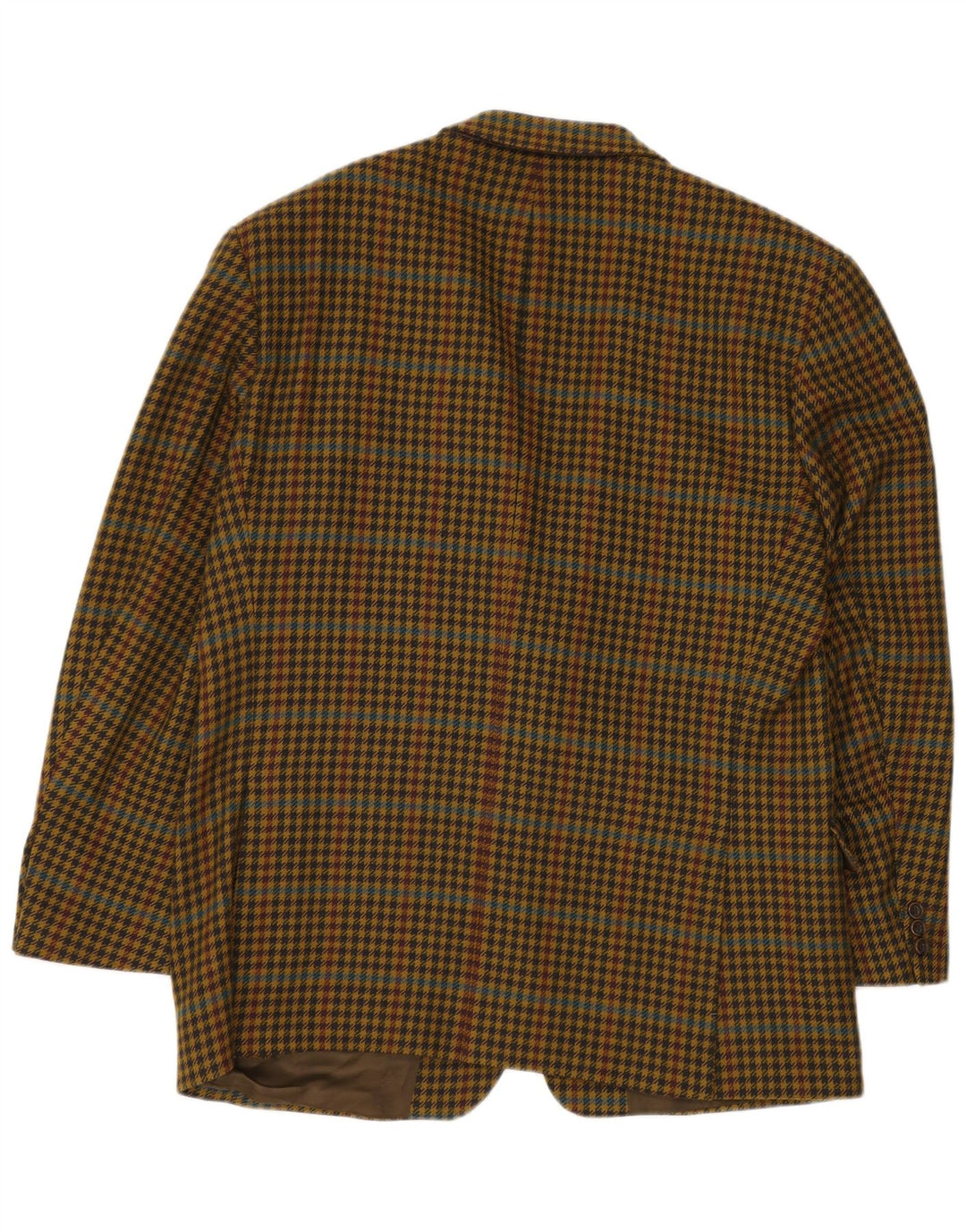 HUGO BOSS Herren-Blazer mit 2 Knöpfen, EU 56, 3XL, gelber Hahnentrittmuster