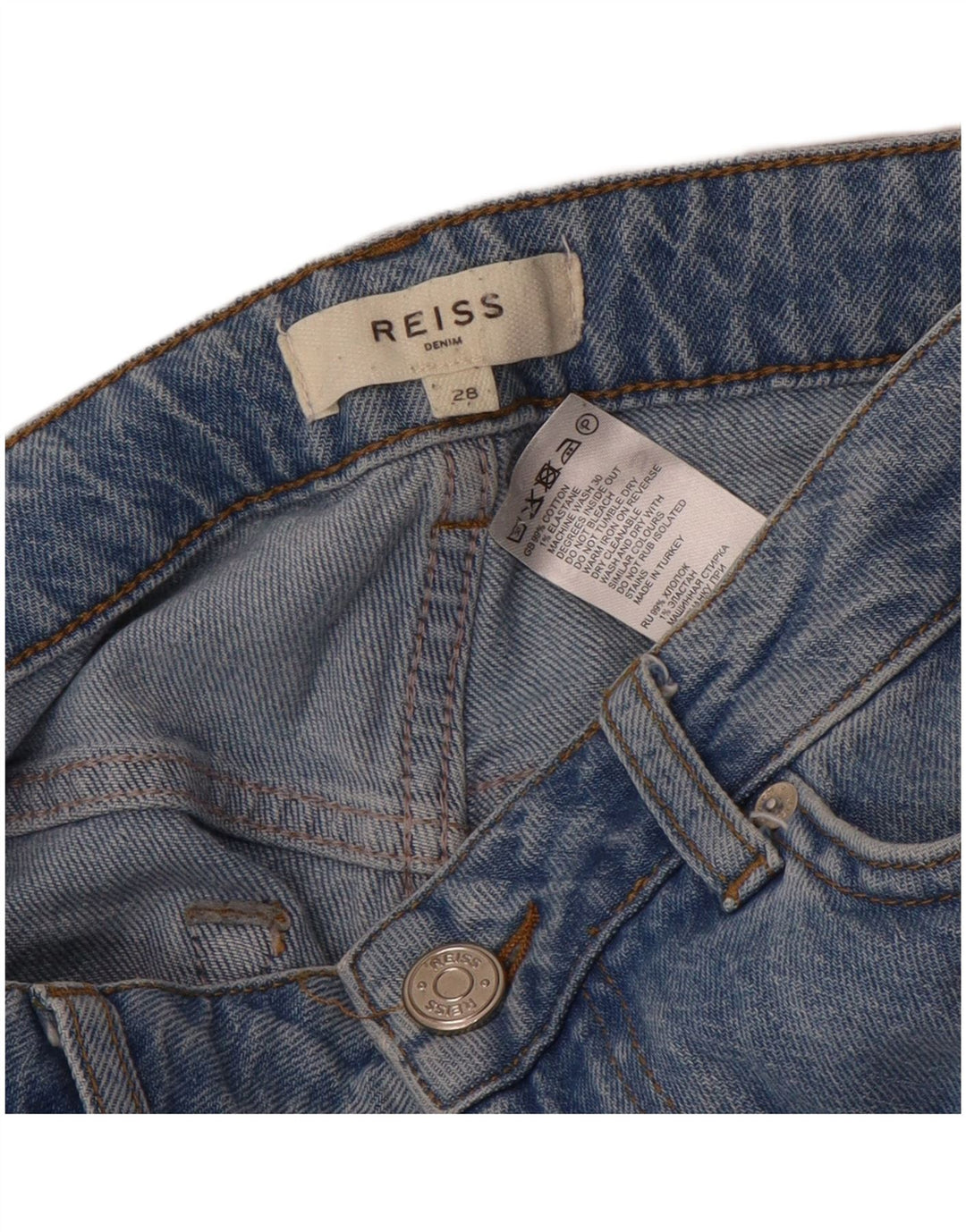 Reiss Damen Tapered Jeans W28 L27 Blau