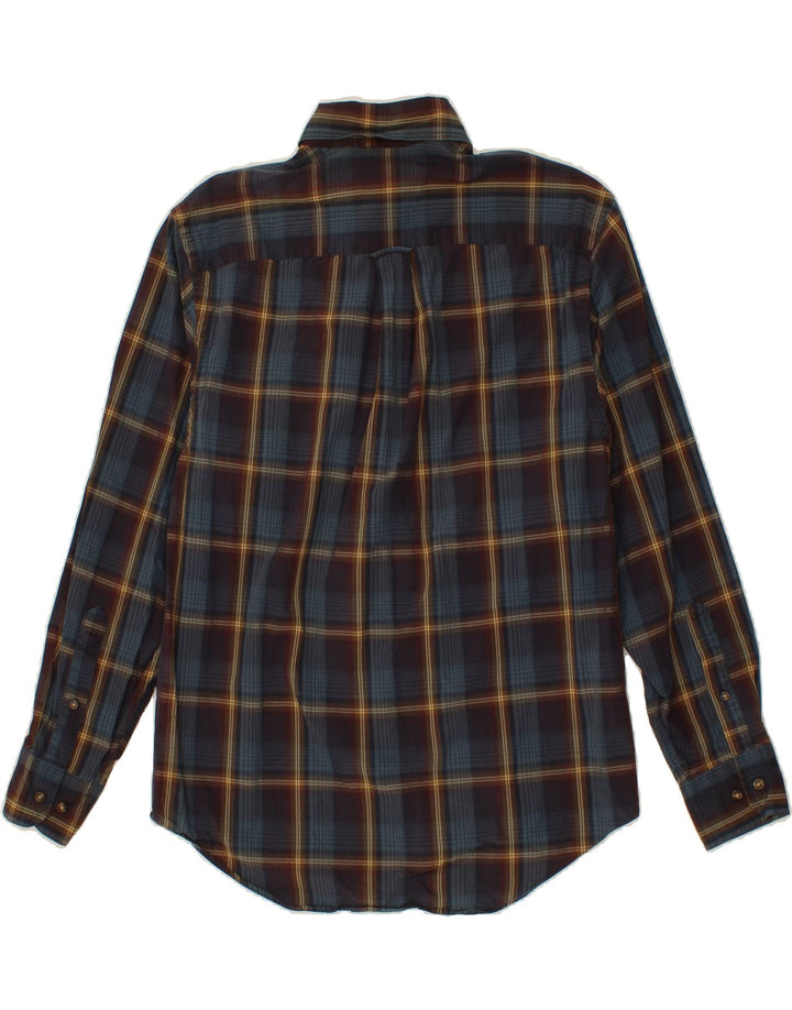 NAUTICA Mens Shirt Small Navy Blue Check Cotton Vintage Nautica and Second-Hand Nautica from Messina Hembry 