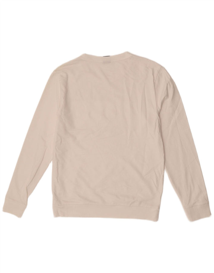 Hugo Boss Herren-Sweatshirt mit Grafik, mittelweiße Baumwolle