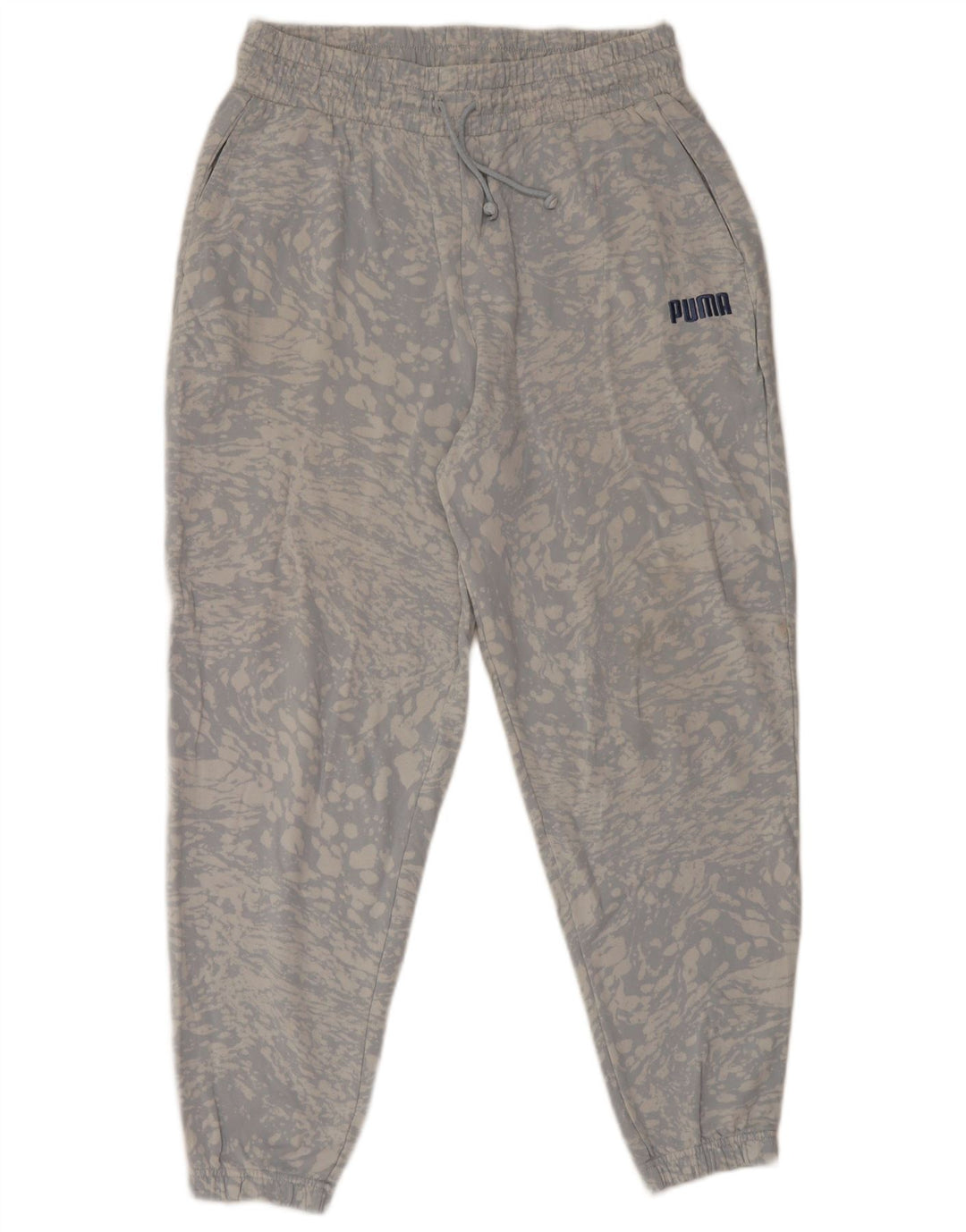 Puma Herren-Trainingshose, Jogginghose, Größe L, Blau, Batikfärbung