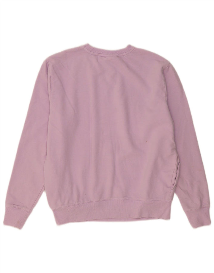 FILA Damen Übergroßer Sweatshirt-Pullover UK 10 Small Lila Baumwolle
