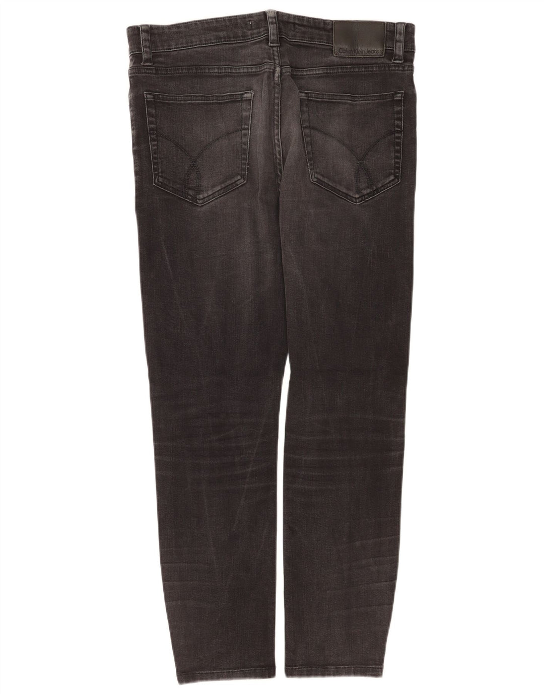 Calvin Klein Herren Slim Jeans W34 L28 Graue Baumwolle