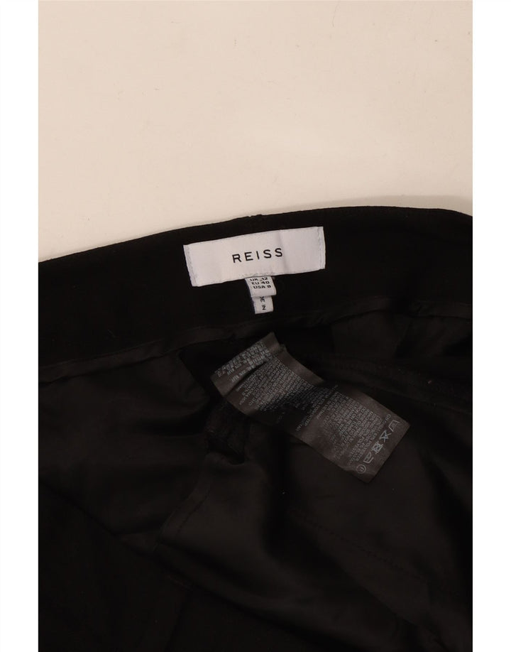 REISS Damen Slim Chinohose UK 12 Medium W32 L28 Schwarz Polyester