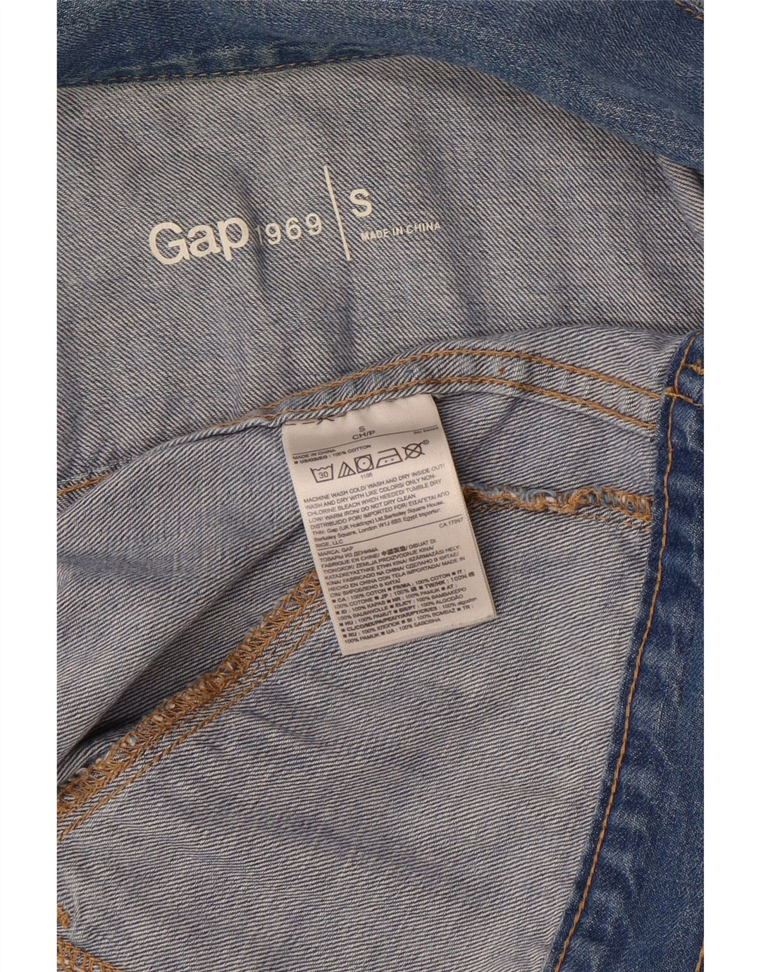 Gap Damen Crop Denim Jacke UK 10 Small Blaue Baumwolle