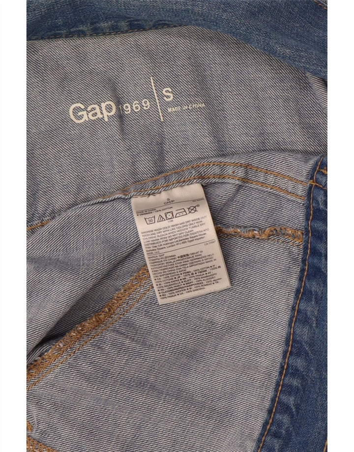 Gap Damen Crop Denim Jacke UK 10 Small Blaue Baumwolle