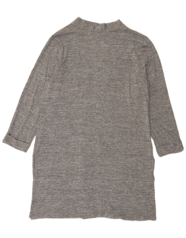 Lipsy Damen Longline Open Cardigan Pullover UK 16 Large Grau Polyester