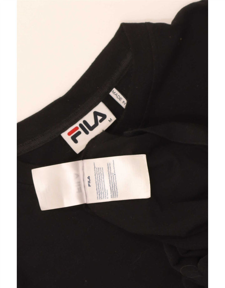 Fila Herren T-Shirt Top Medium Schwarz Baumwolle