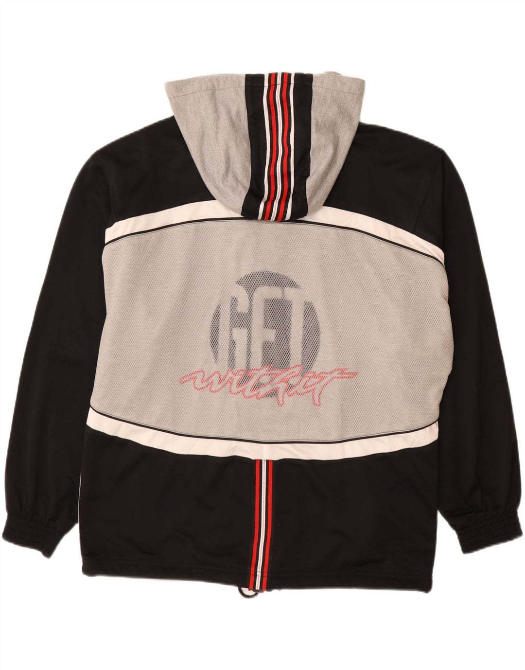 LOTTO Herren-Trainingsanzug mit grafischer Kapuze, große Jacke, Grau, Farbblock