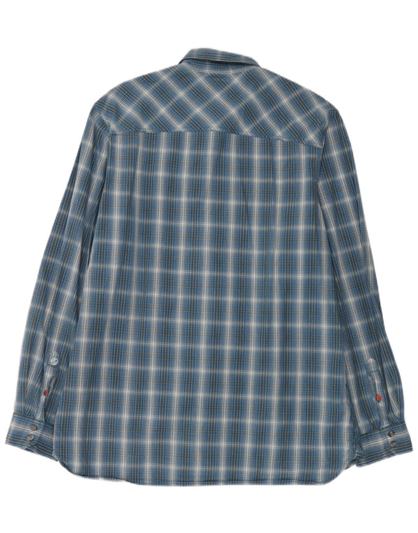 Timberland Herren-Hemd mit klassischer Passform, XL, blau kariert, Baumwolle