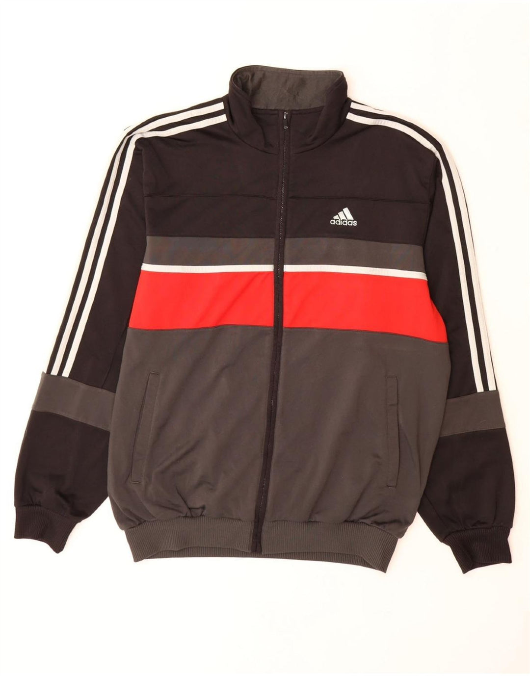 ADIDAS Herren-Trainingsanzug-Top-Jacke, UK 40/42, mittelgroß, mehrfarbig, Farbblock