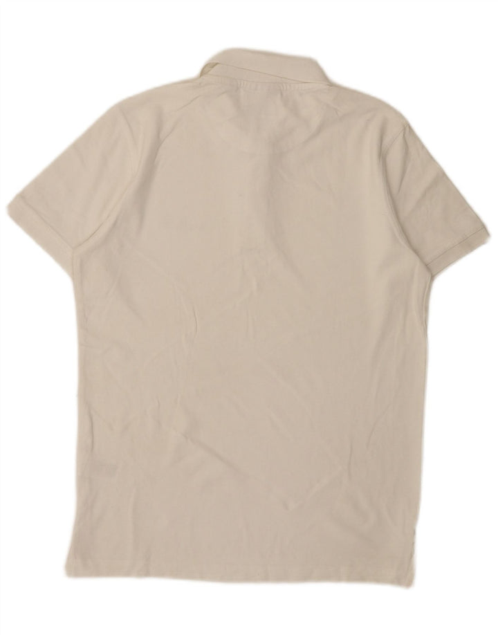 Pierre Cardin Herren-Poloshirt mit normaler Passform, Größe S, weiße Baumwolle