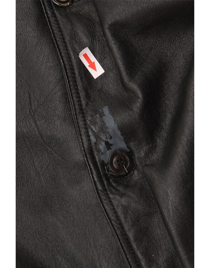 Vintage Herren Lederjacke UK 40 Large Schwarz