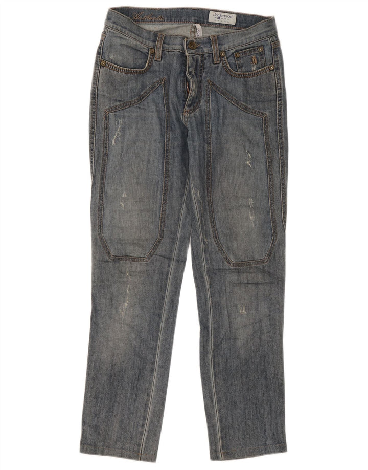 Jeckerson Damen Distressed Slim Jeans W26 L26 Blaue Baumwolle