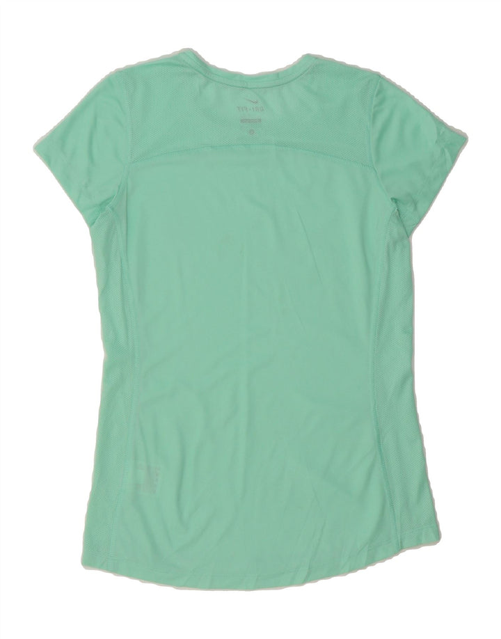 NIKE Womens Dri Fit T-Shirt Top UK 10 Small Turquoise Polyester Vintage Nike and Second-Hand Nike from Messina Hembry 