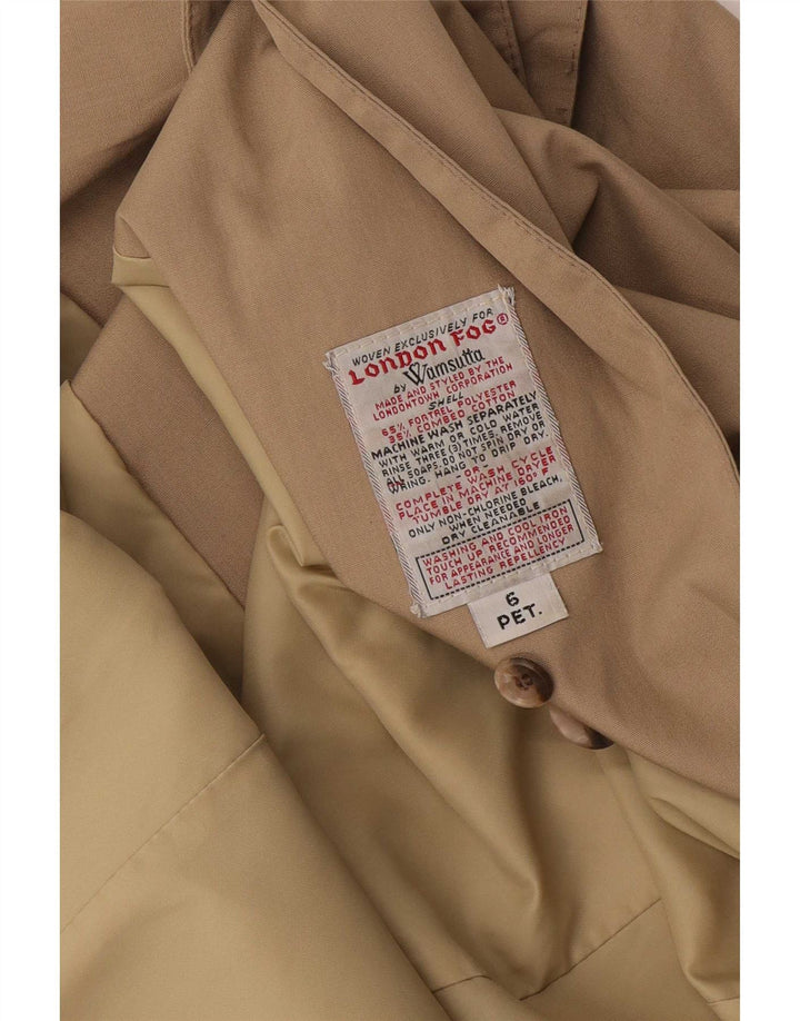 London Fog Damen Trenchcoat US 6 Mittelbraunes Polyester
