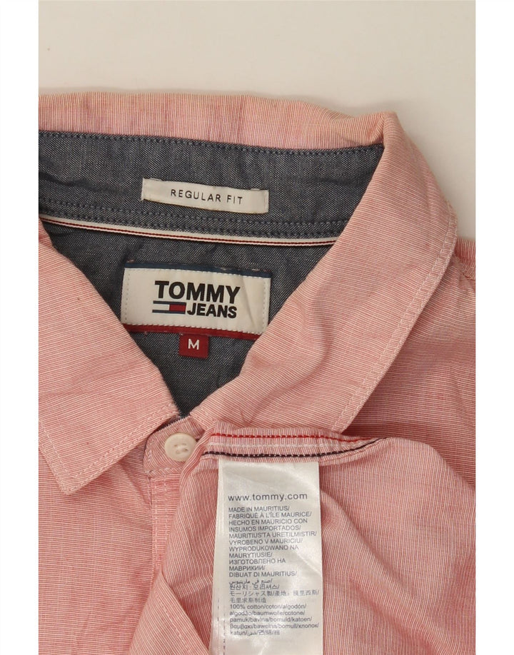 TOMMY HILFIGER Herren-Hemd mit normaler Passform, Mittelrosa aus Baumwolle
