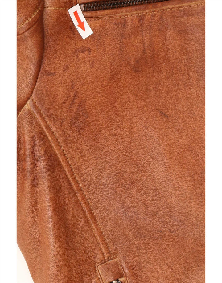 Trapper Herren Lederjacke IT 56 3XL Braunes Leder