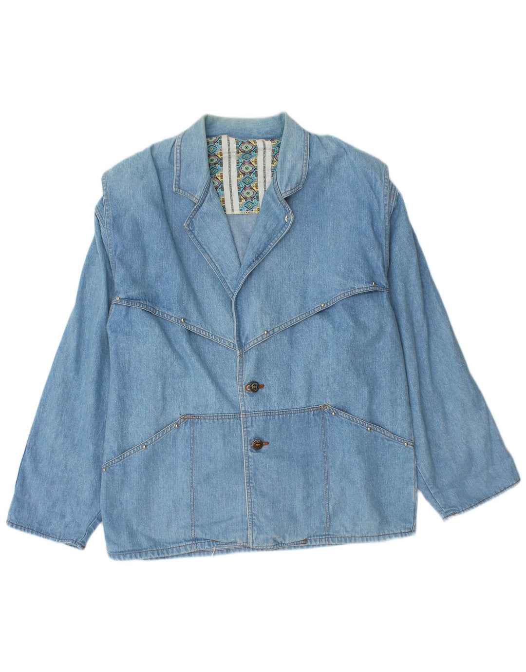 Vintage Damen Jeansjacke UK 14 Mittelblau