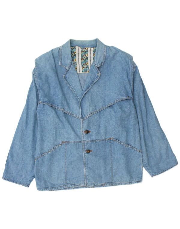Vintage Damen Jeansjacke UK 14 Mittelblau