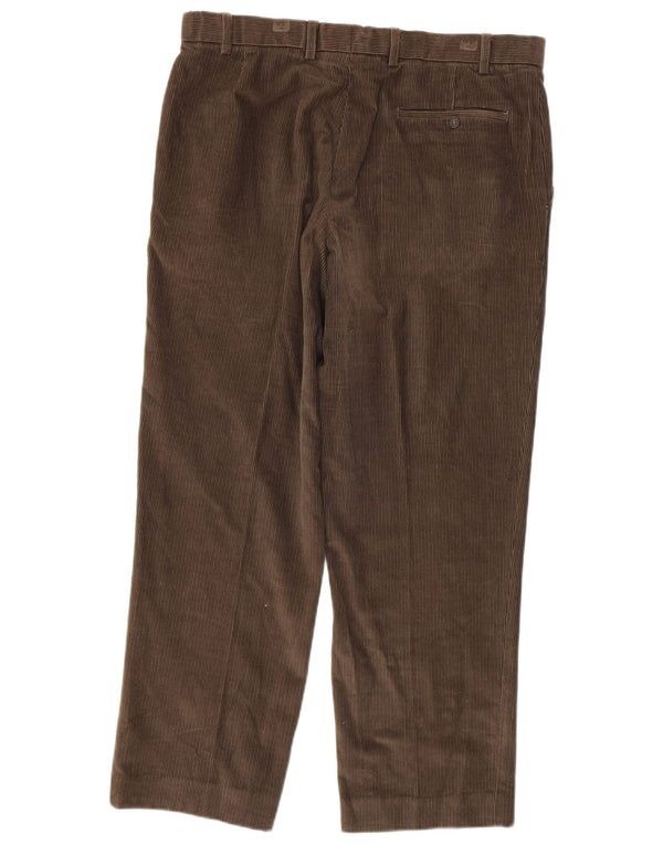 MARKS & SPENCER Mens Straight Corduroy Trousers W36 L29 Brown Cotton