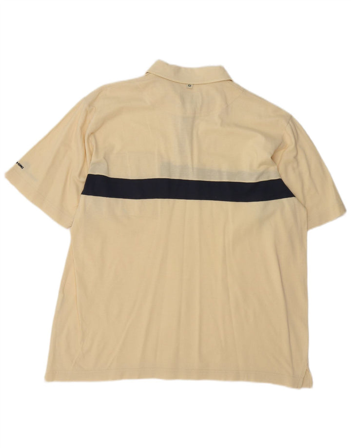 Sergio Tacchini Herren Poloshirt XL Gelb Colourblock Baumwolle