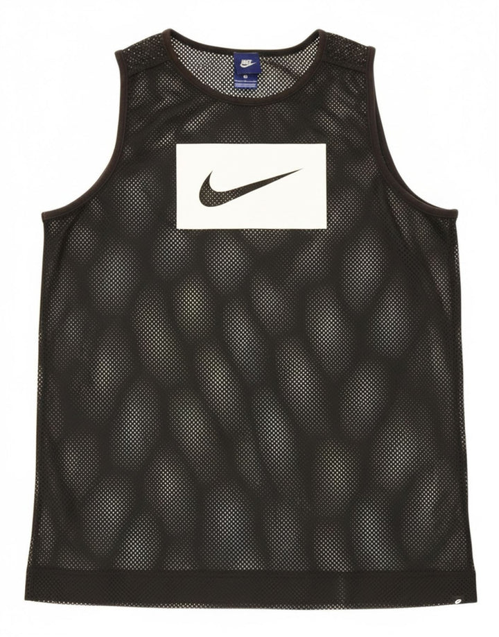 Nike Herren-Top mit Grafik, groß, aus schwarzem Polyester