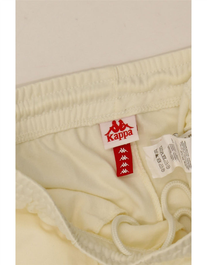 Kappa Herren Grafik-Trainingshose, Jogginghose, XS, Off-White-Polyester
