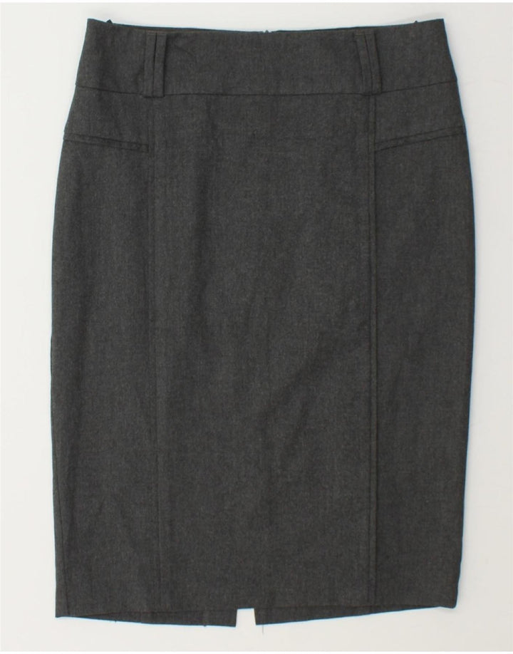 BENETTON Womens Pencil Skirt IT 42 Medium W30  Grey Polyester Vintage Benetton and Second-Hand Benetton from Messina Hembry 