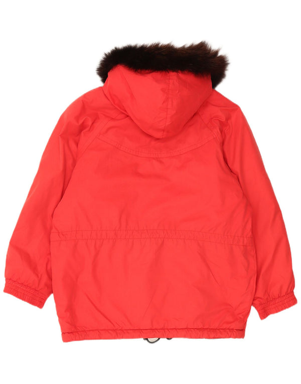 MC Ross Damen-Windbreaker-Jacke mit Kapuze, übergroß, Größe 40, Rot
