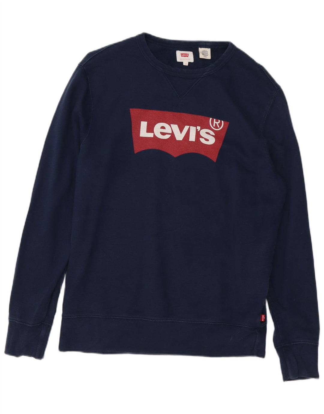 LEVI'S Herren-Sweatshirt mit Grafik, Größe S, marineblaue Baumwolle