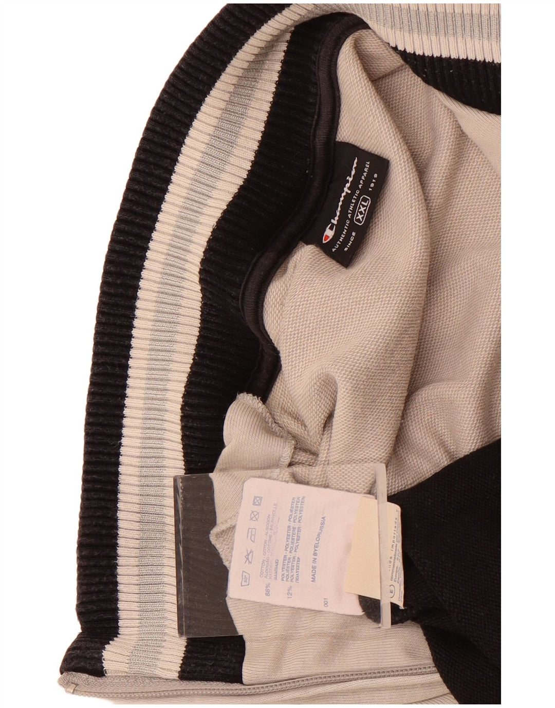 Champion Herren-Trainingsanzug-Oberteil, Jacke, 2XL, Grau, Colourblock-Baumwolle