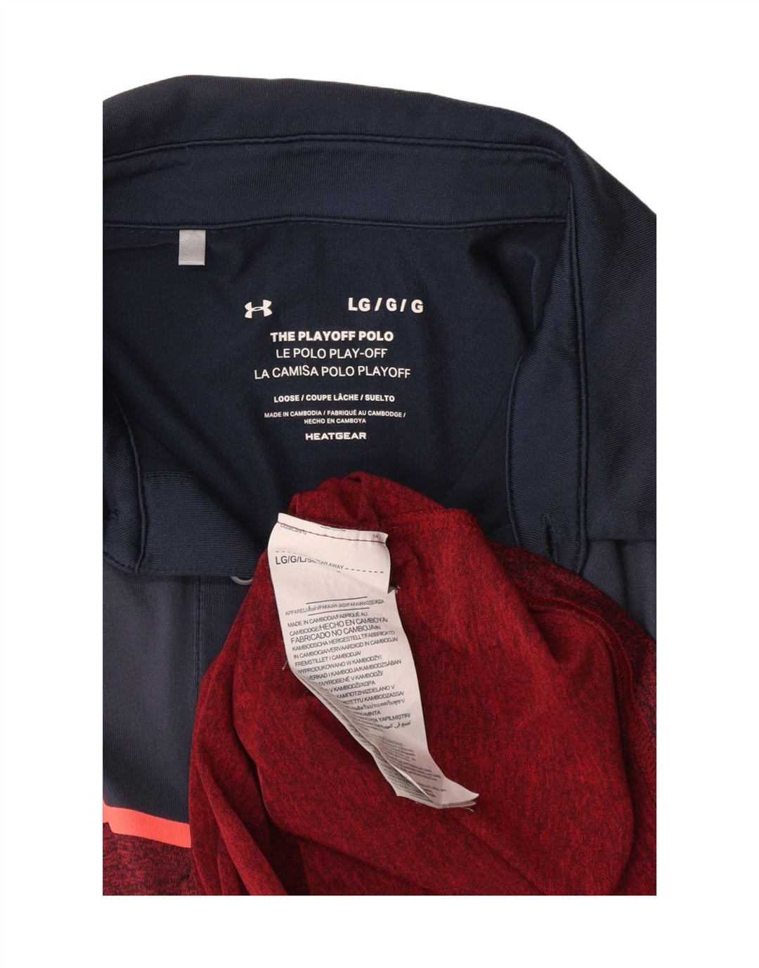 Under Armour Herren-Poloshirt, großes Burgunderrot, Farbblock-Polyester