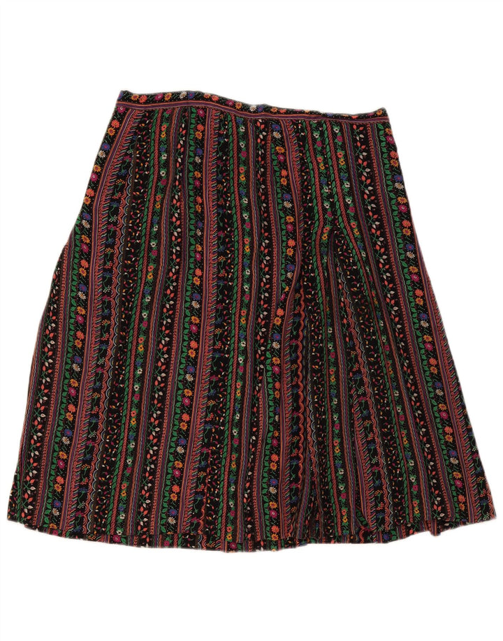 Vintage Damen A-Linie Rock W32 Groß Mehrfarbig gestreift