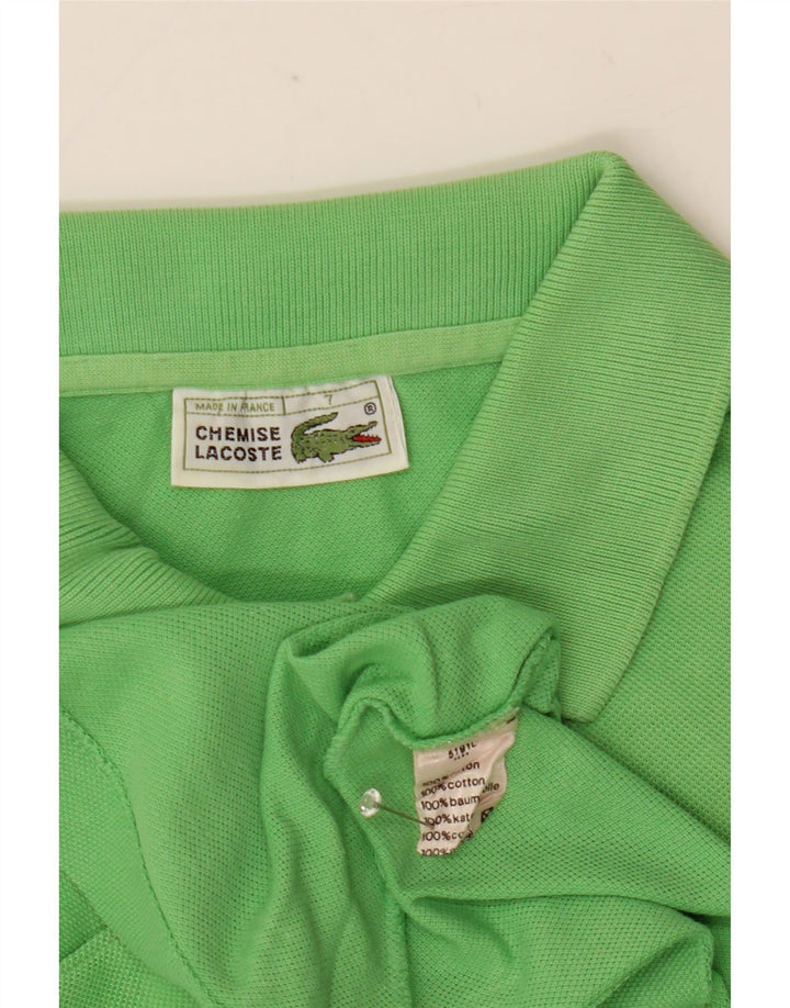 Lacoste Herren Poloshirt Größe 7 2XL Grüne Baumwolle