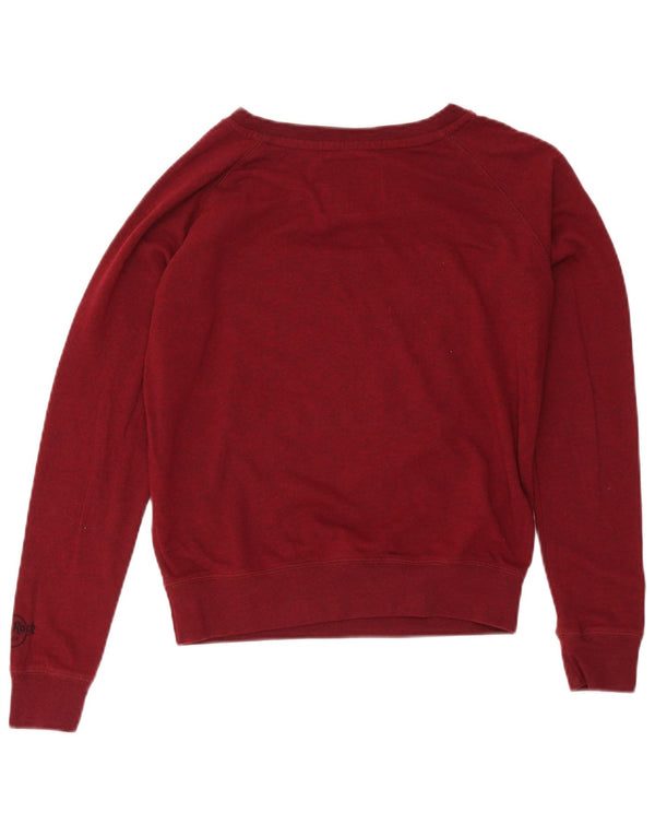 Hard Rock Cafe Damen Phoenix Sweatshirt Pullover UK 14 Medium Burgund