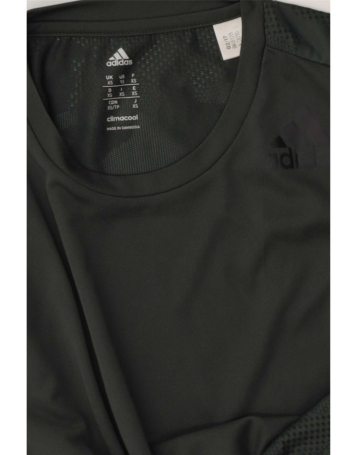 Adidas Herren Climacool T-Shirt Top XS Grün Camouflage Polyester