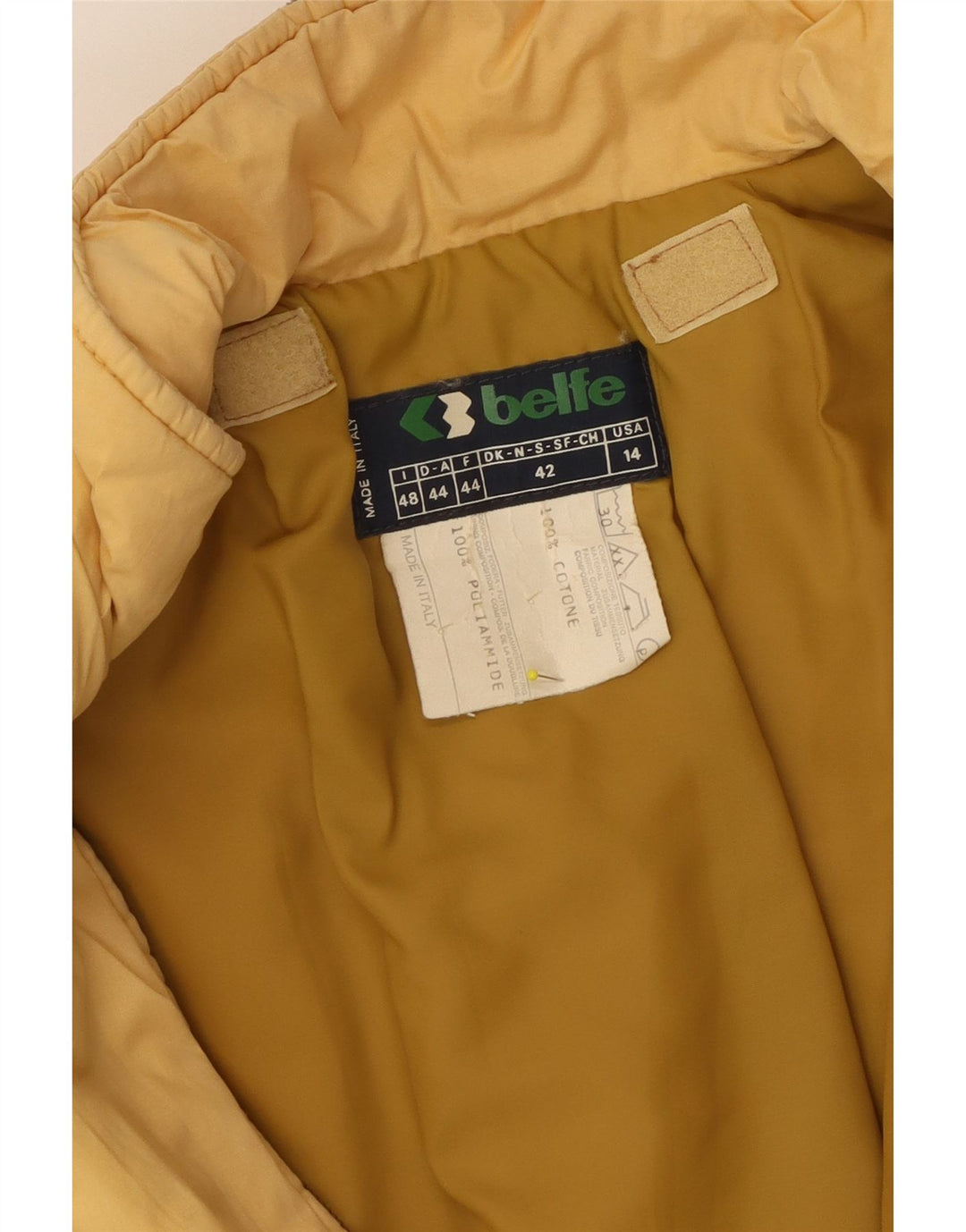 Belfe & Belfe Damen Skijacke IT 48 XL Gelbe Colourblock-Baumwolle