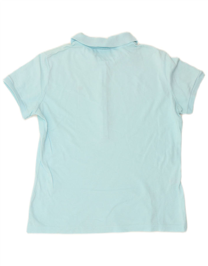 LACOSTE Damen Poloshirt Größe 48 XL Blaue Baumwolle