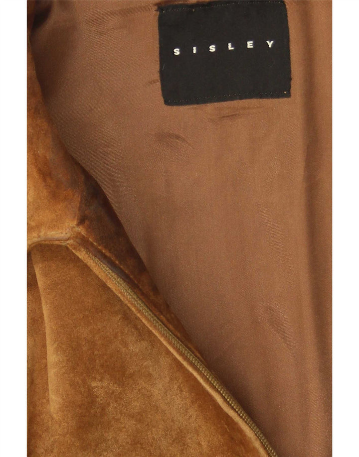 Sisley Herren Wildleder Bomberjacke UK 36 Small Braun